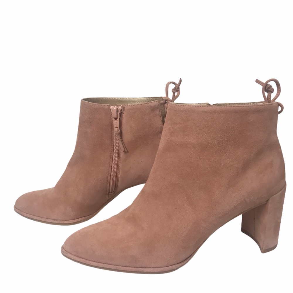 Stuart Weitzman Lofty Booties Naked Suede 6.5 $500 - image 1